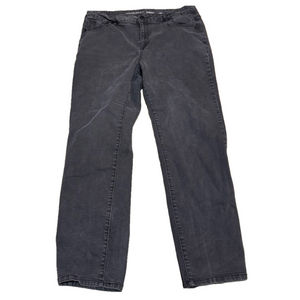 Avenue Denim Straight Dark Black Denim Plus Jeans Women Size 18A